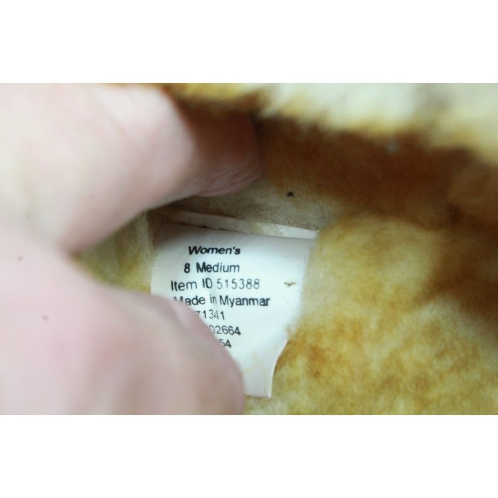 LL Bean Brown Suede Wicked Good Shearling Lined Slippers Ankle Boots 8 M - Picture 7 of 9